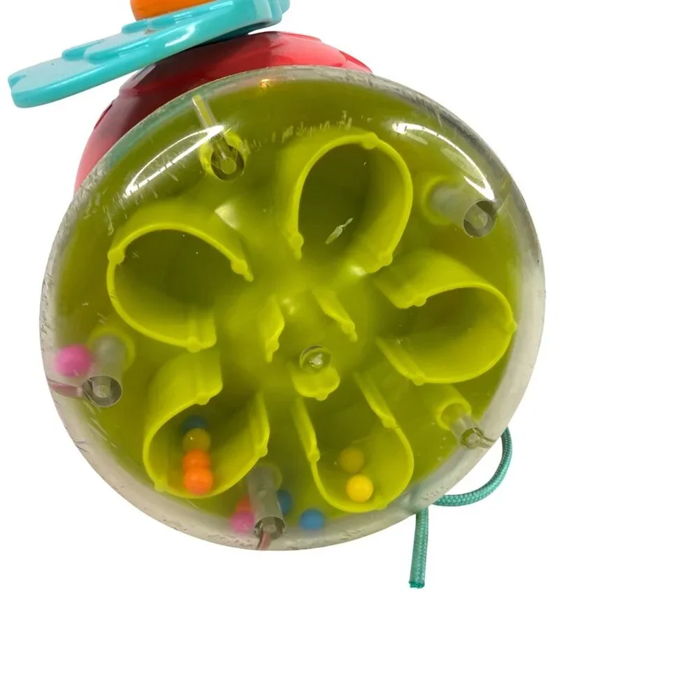 Fisher Price Paradise Pals Pull Along Flamingo Toddler Toy‎ Bead Filled Wheels